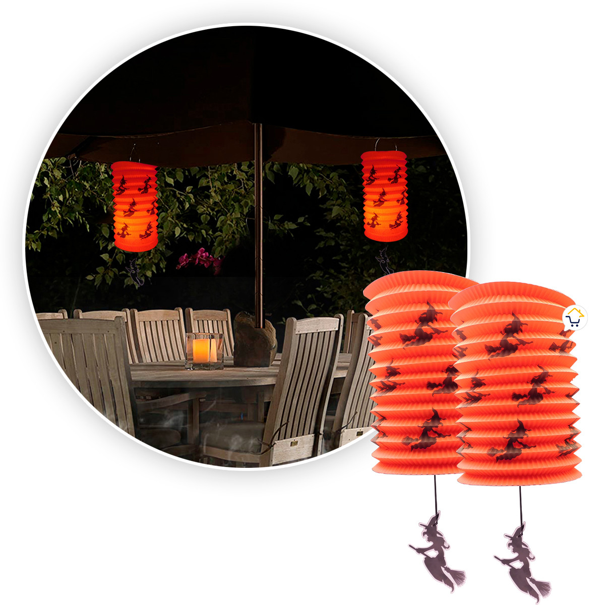 Faroles De Papel X2 Bruja FARX2